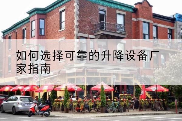 岭东电动升降机厂家-如何选择可靠的升降设备厂家指南